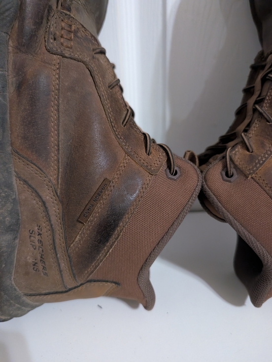 Skechers Santoro Mens Boots Slip-ins Brown Safety Toe Work Shoes 200459 Size 11 main image 4